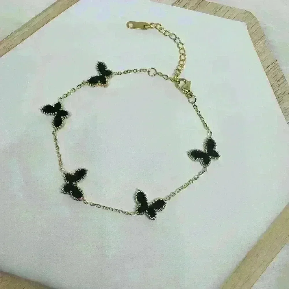 Butterfly Buttercup Bracelet in Black